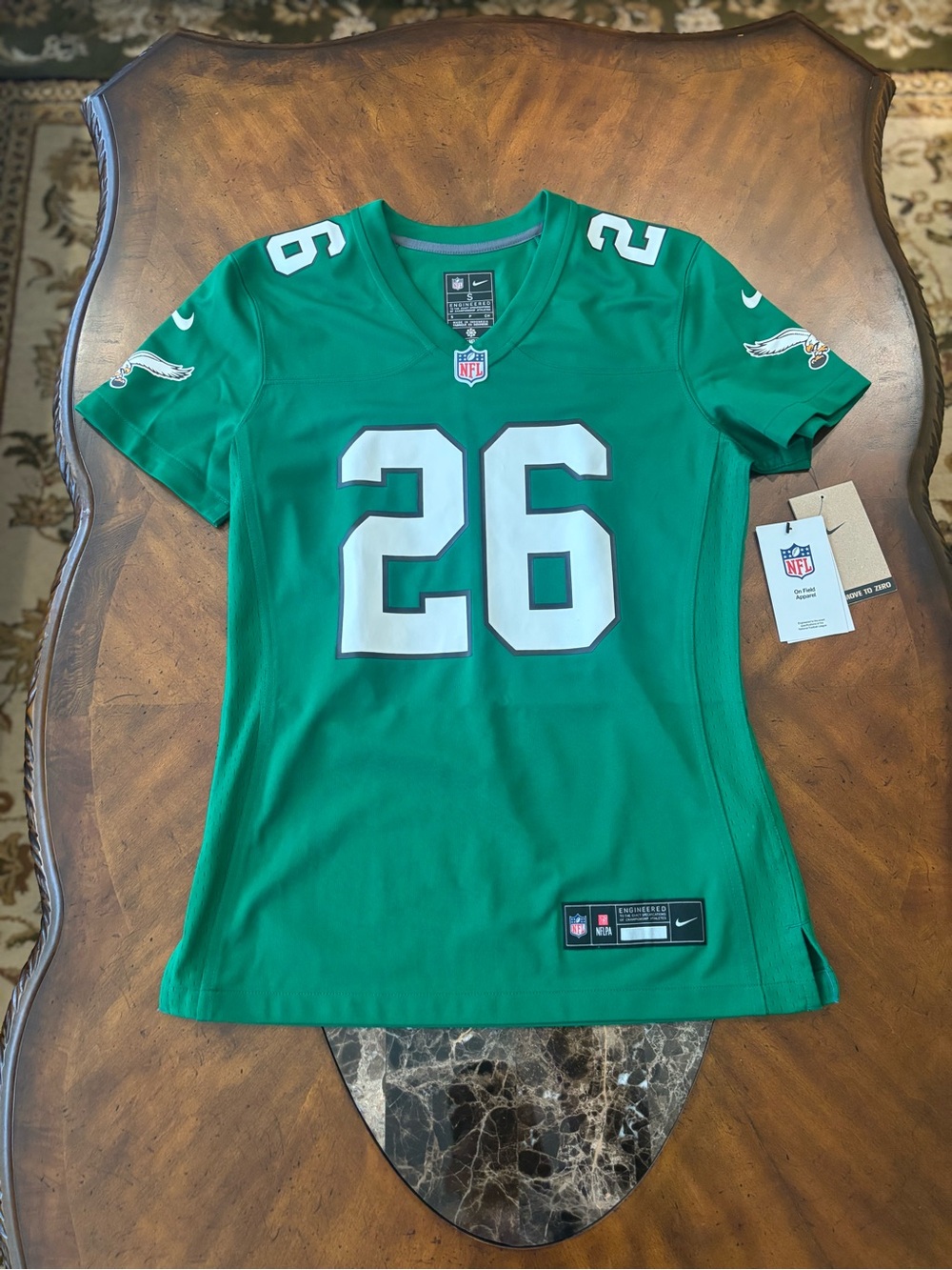 Women’s Philadelphia Eagles Saquon Barkley Kelly Green Nike Jersey Size Small